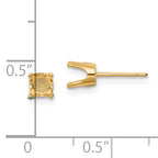 14k 5.5mm Round Stud Earring Mounting (No Stone Included) w/backs