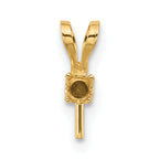 14k 6mm White Pearl & Diamond Pendant Mounting (No Stone Included)
