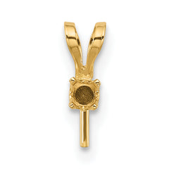 14k 6mm White Pearl & Diamond Pendant Mounting (No Stone Included)