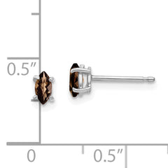 14kw Marquise 4-Prong 5 x 3mm Earring Mounting (No Stone Included)
