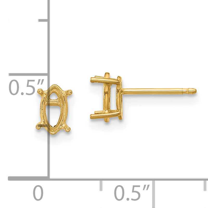 14k 7x3.5 Marquise Earring Mounting (No Stone Included)s