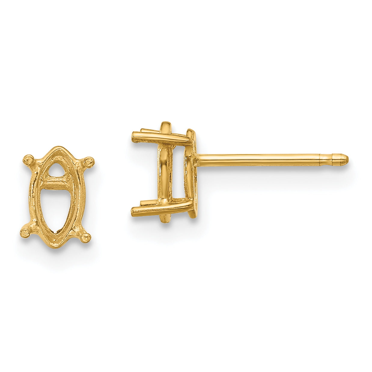 14k 7x3.5 Marquise Earring Mounting (No Stone Included)s Main image