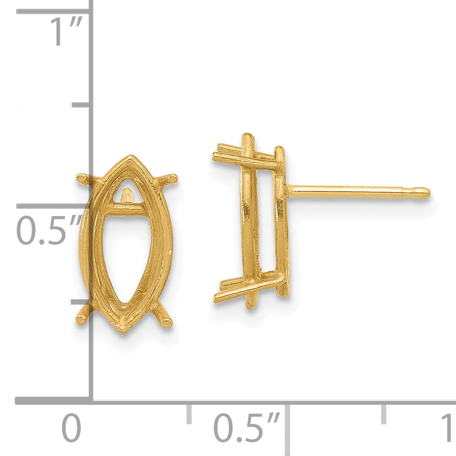 14k 12x6 Marquise Earring Mounting (No Stone Included)s