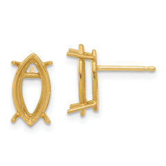 14k 12x6 Marquise Earring Mounting (No Stone Included)s