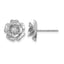 14K White Gold 1/15 ct Diamond Flower Stud Earrings