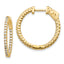14k 5/8 carat Lab Grown Diamond VS/SI+ G+ Round In and Out Safety Clasp Hoop Earrings