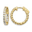 14K Yellow Gold 1 1/2 ct Lab-Grown Diamond Round Inside-Outside Hoop Earrings