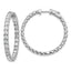 True Origin 14K White Gold 4 7/8 carat Lab Grown Diamond VS+ F+ Complet In and Out Hoop Earrings