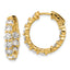 14k 4 1/3 carat Lab Grown Diamond VS/SI+ G+ Round Complete Safety Clasp Hoop Earrings