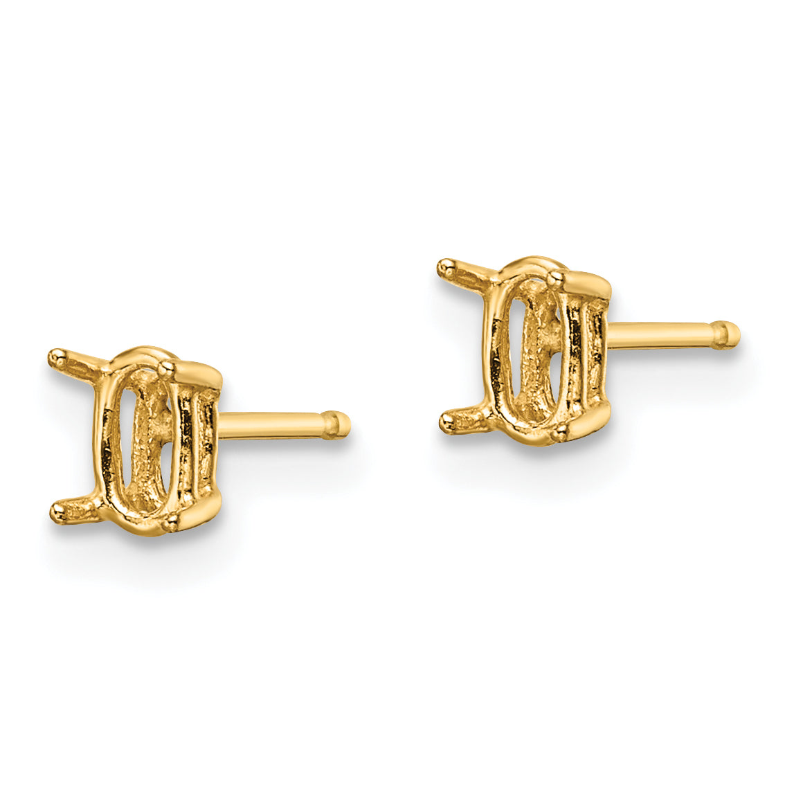 14k 5x3 Oval Earring Mounting (No Stone Included)s
