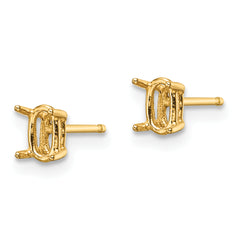 14k 5x3 Oval Earring Mounting (No Stone Included)s