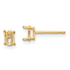 14k 5x3 Oval Earring Mounting (No Stone Included)s