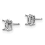 14k White Gold 5x3 Oval Earring Mounting (No Stone Included)s