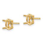 14k 7x5 Oval Earring Mounting (No Stone Included)s