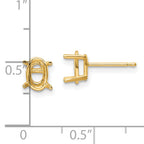 14k 7x5 Oval Earring Mounting (No Stone Included)s