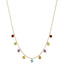 14K Amethyst/Citrine/Garnet/Peridot/Blue Topaz 16 inch Necklace Plus 2 inch Extender