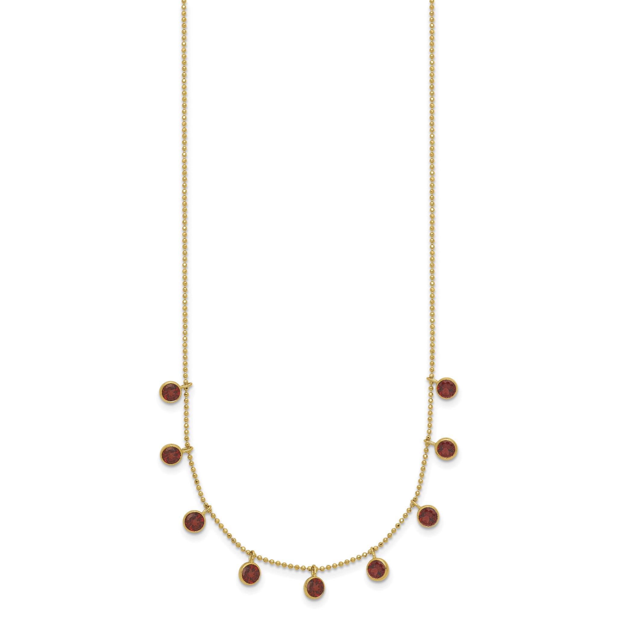 Garnet Gemstone Necklace in 14K Yellow Gold Secondary image
