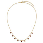 Garnet Gemstone Necklace in 14K Yellow Gold - Sophia Jewelers