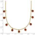 Garnet Gemstone Necklace in 14K Yellow Gold - Sophia Jewelers