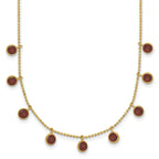 Garnet Gemstone Necklace in 14K Yellow Gold - Sophia Jewelers