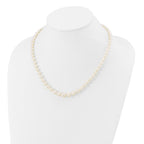 14k 4-8mm White Freshwater Cultured Pearl Graduated 18 inch Necklace