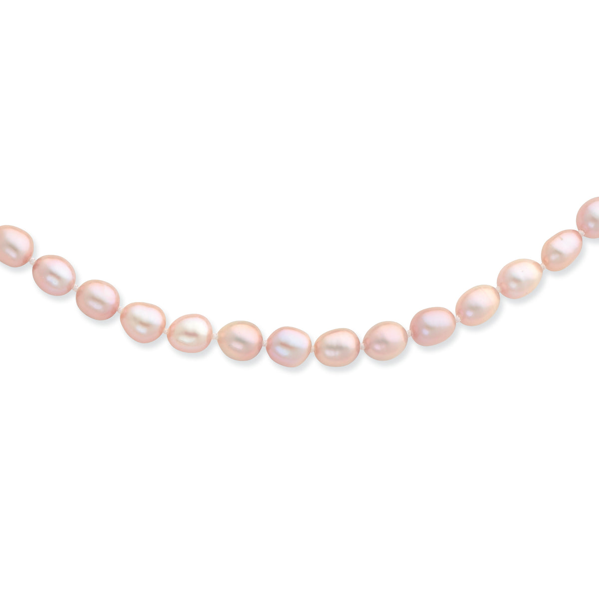 14k 6-7mm Pink Rice Freshwater Cultured Pearl Necklace