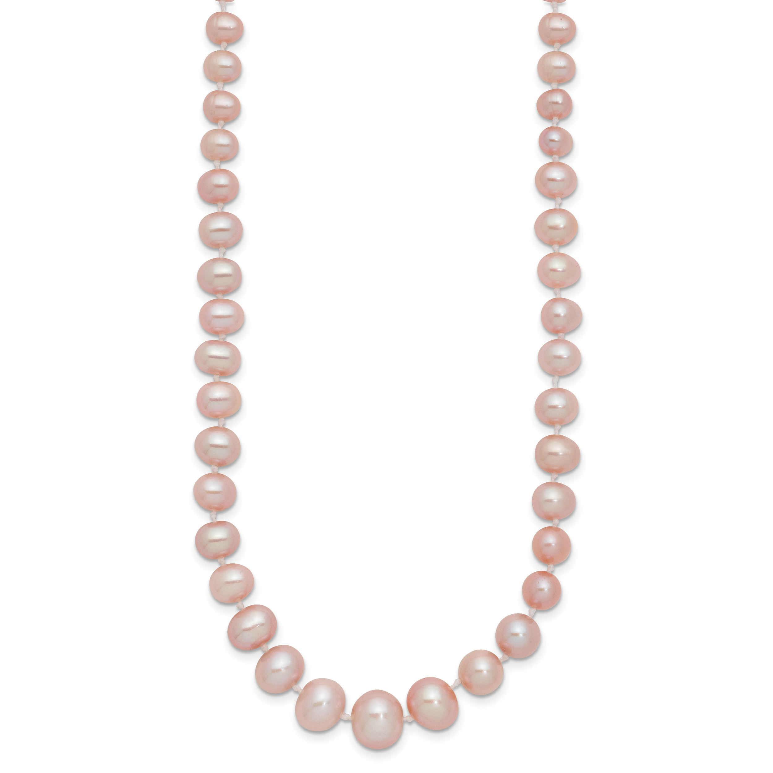 14k 4-8mm Purple Freshwater Cultured Pearl Graduated 18 inch Necklace Secondary image
