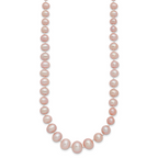 14k 4-8mm Purple Freshwater Cultured Pearl Graduated 18 inch Necklace
