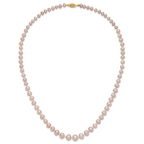 14k 4-8mm Purple Freshwater Cultured Pearl Graduated 18 inch Necklace