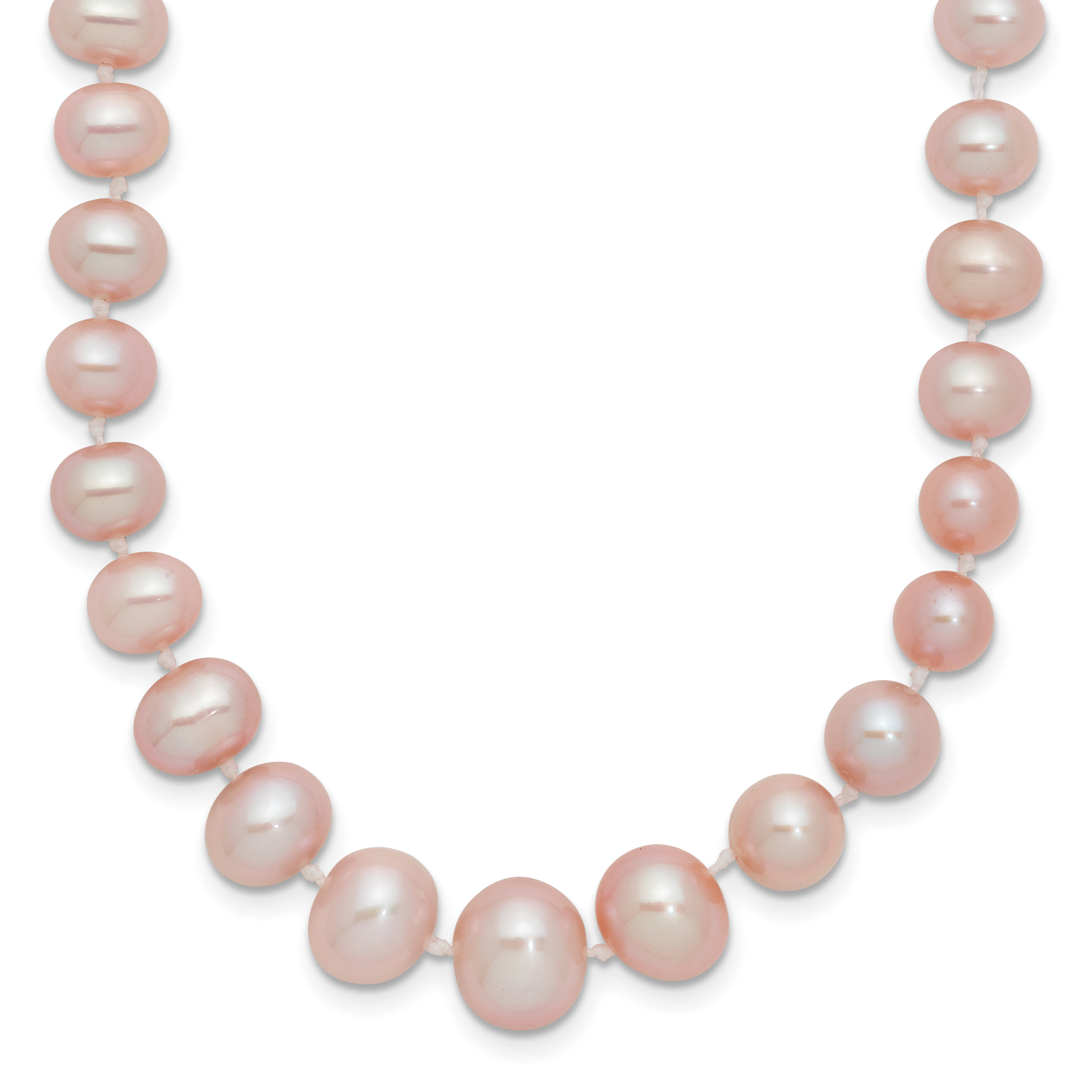 14k 4-8mm Purple Freshwater Cultured Pearl Graduated 18 inch Necklace