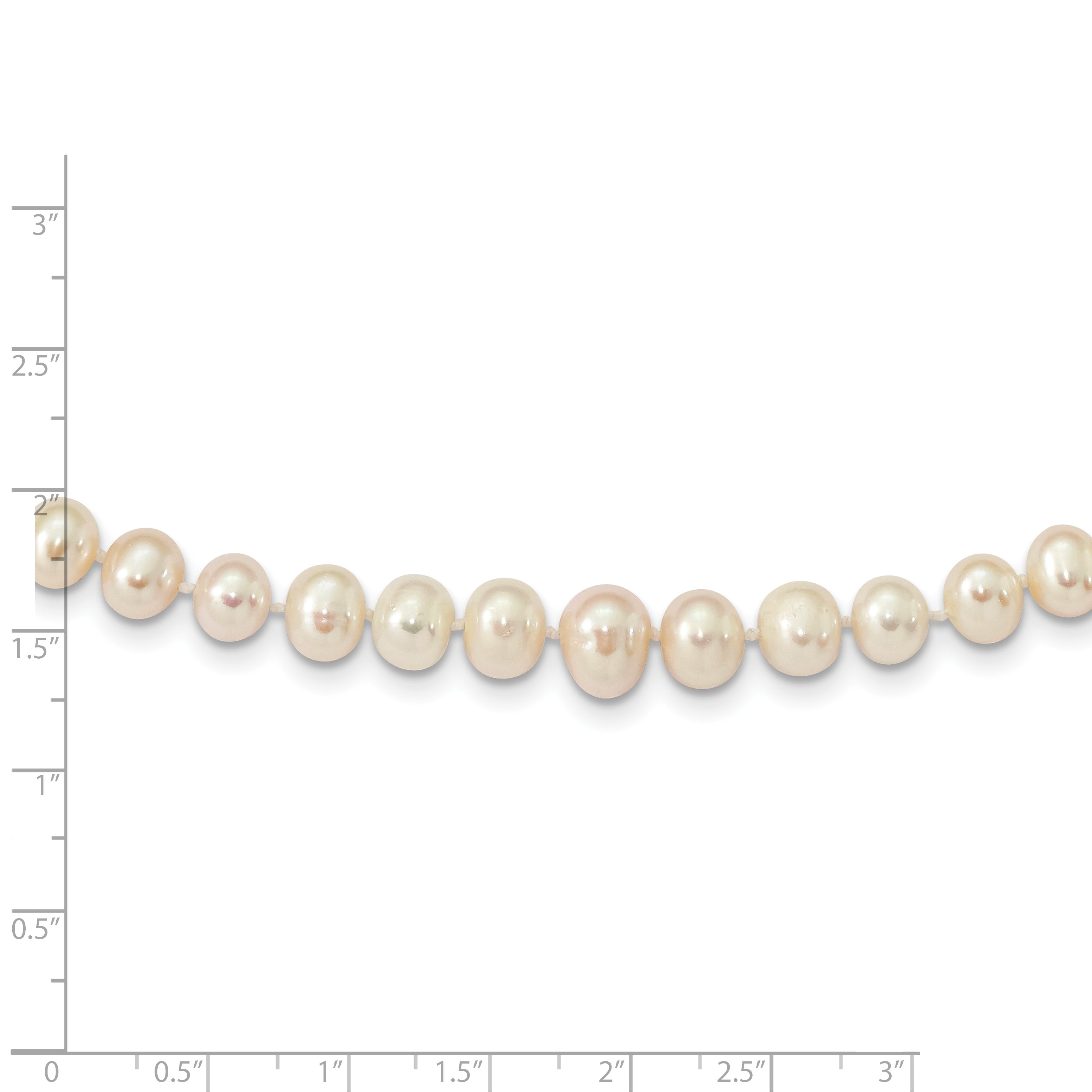 14k 4-9mm White Freshwater Cultured Pearl Graduated 18 inch Necklace Secondary image