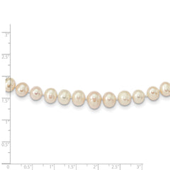 14k 4-9mm White Freshwater Cultured Pearl Graduated 18 inch Necklace