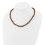 14k 7-8mm Brown Rice Freshwater Cultured Pearl 18 inch Necklace