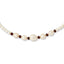 14k White Semi-Round Freshwater Cultured Pearl and Faceted 4.0GA Garnet Bead 18 inch Necklace