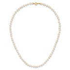 14k Children's 3-4mm White Semi-Round Freshwater Cultured Pearl 12 inch Necklace