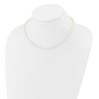 14k 3-4mm White Semi-Round Freshwater Cultured Pearl 14 inch Necklace