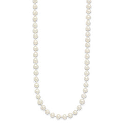 14k 4-5mm White Semi-Round Freshwater Cultured Pearl 14 inch Necklace