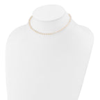 14k 4-5mm White Semi-Round Freshwater Cultured Pearl 12 inch Necklace