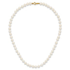14k 4-5mm White Semi-Round Freshwater Cultured Pearl 12 inch Necklace