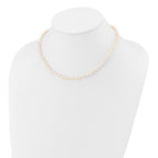 14k 4-5mm White Semi-Round Freshwater Cultured Pearl 14 inch Necklace