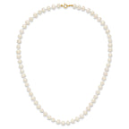 14k 4-5mm White Semi-Round Freshwater Cultured Pearl 14 inch Necklace