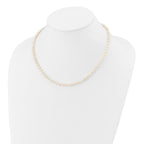 14k 4-5mm White Semi-Round Freshwater Cultured Pearl 16 inch Necklace