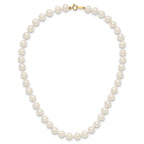 14k 6-7mm White Semi-Round Freshwater Cultured Pearl 14 inch Necklace