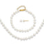 Pearl Necklace, Bracelet Earring Set in 14K Yellow Gold - Sophia Jewelers