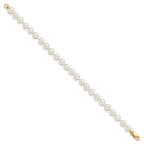 14k 4-5mm White Freshwater Cultured Pearl Pendant, 5 inch Bracelet and Post Earrings Set