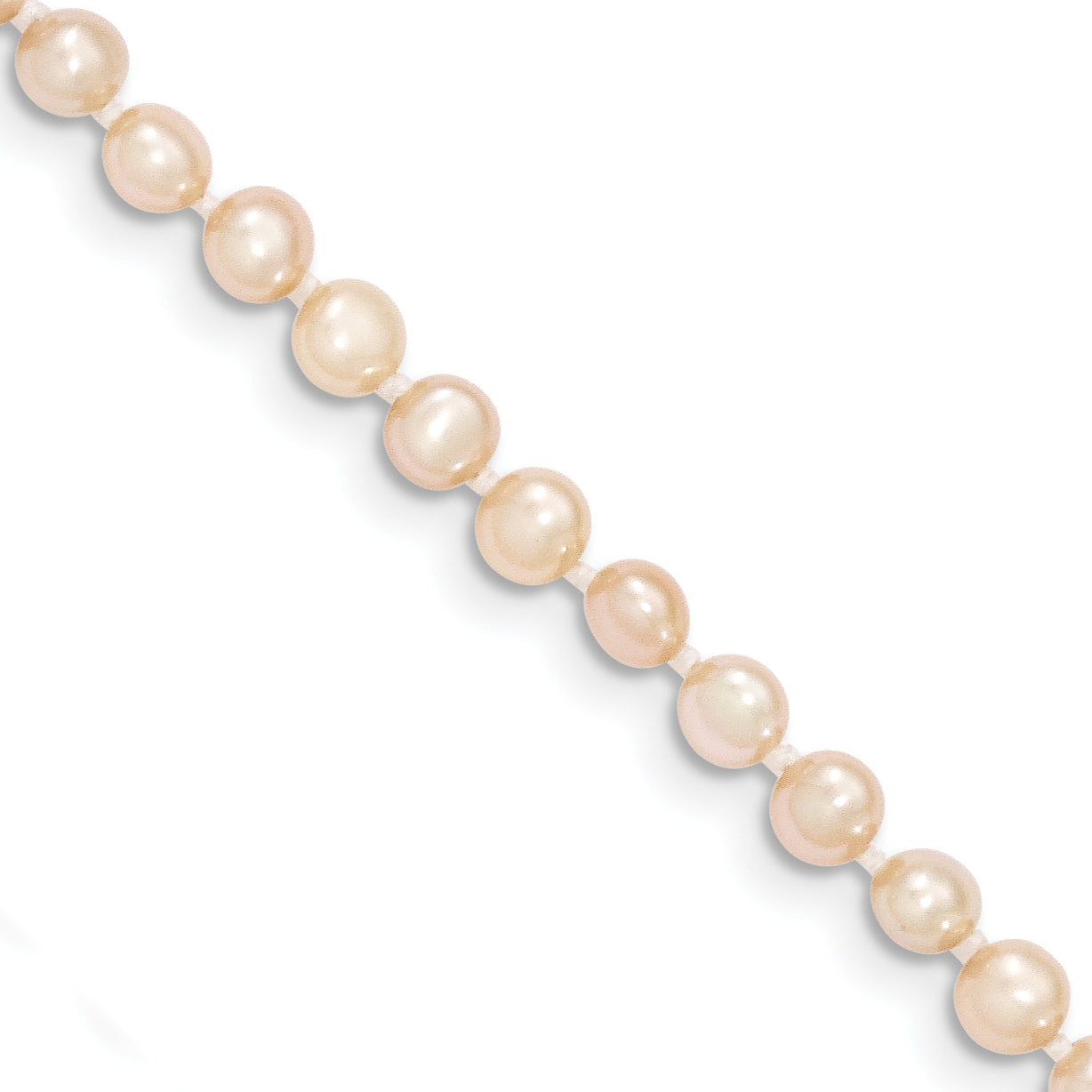14k 3-4mm Pink Near Round Freshwater Cultured Pearl Necklace Main image