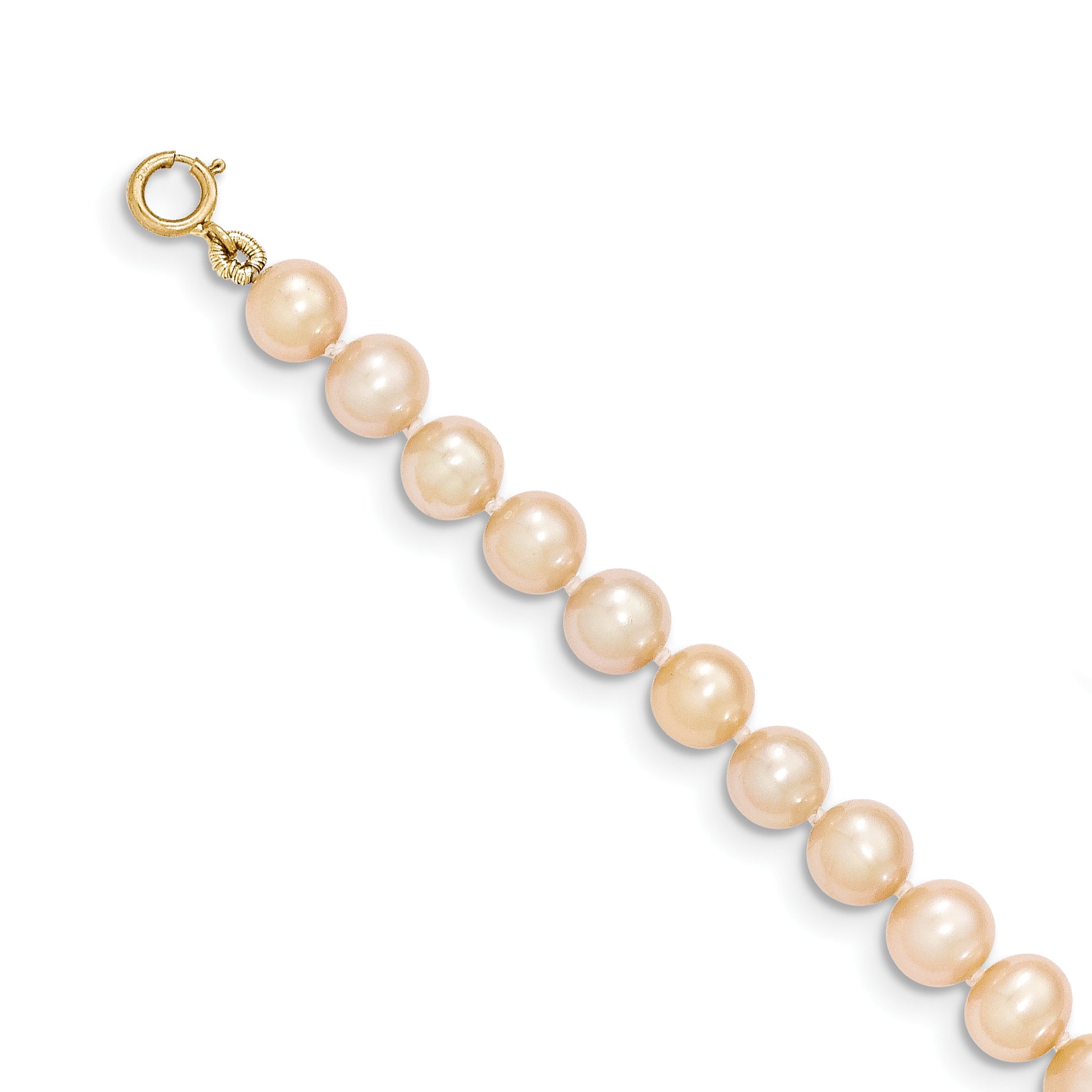 14k 5-6mm Pink Near Round Freshwater Cultured Pearl Bracelet Secondary image