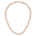 14k 5-6mm Pink Near Round Freshwater Cultured Pearl Bracelet