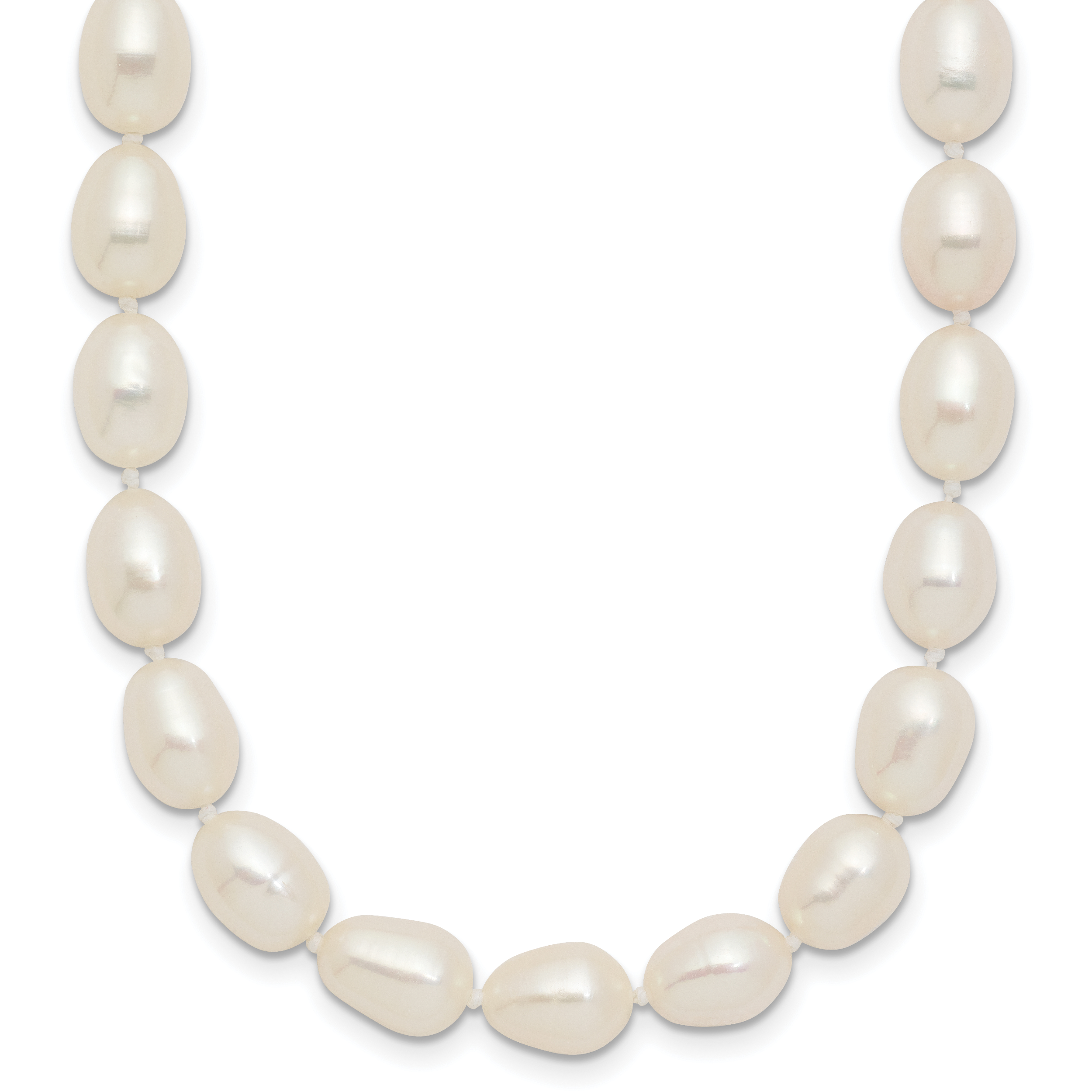 14k 7-8mm White Rice Freshwater Cultured Pearl 16 inch Necklace Main image