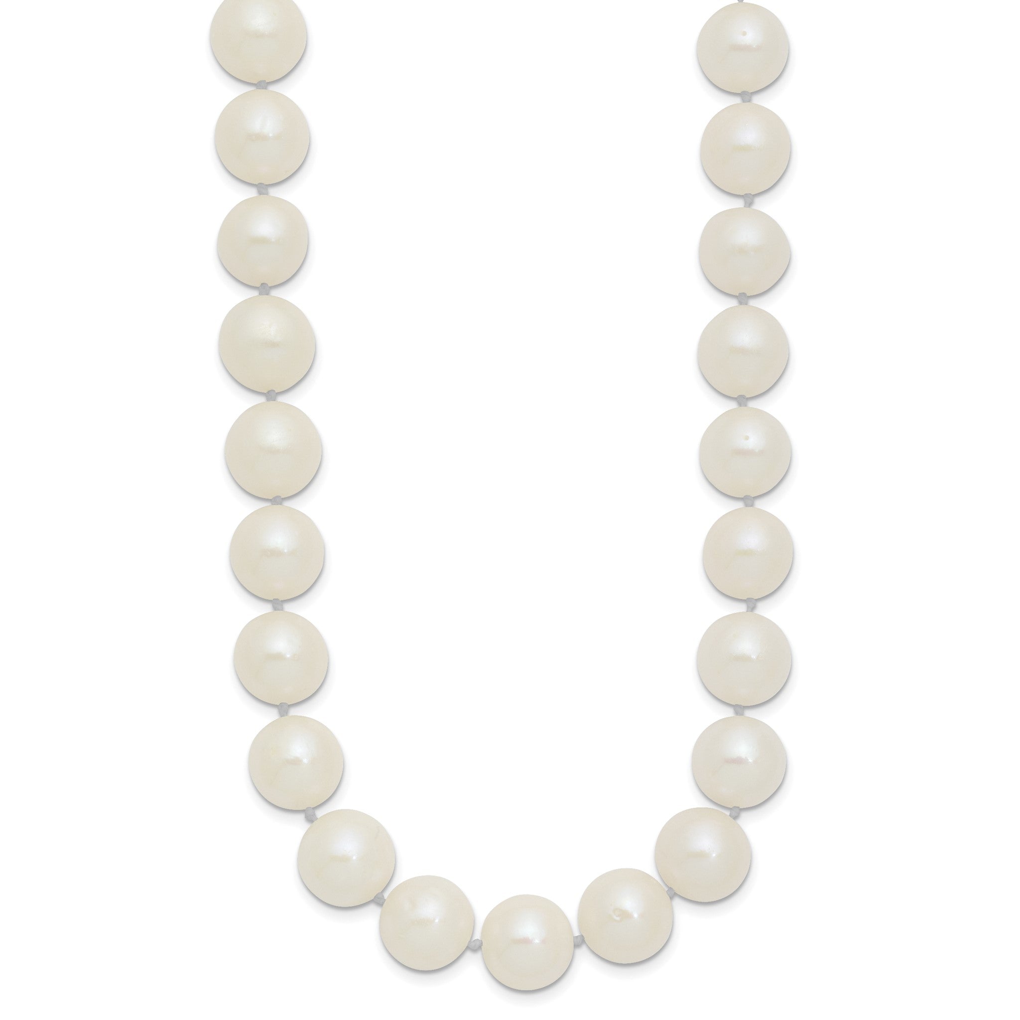 Round White Freshwater Pearl Necklace in 14K Yellow Gold Secondary image
